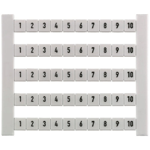 Numeración para bornes 10 tiras del 51 al 100, wdu4