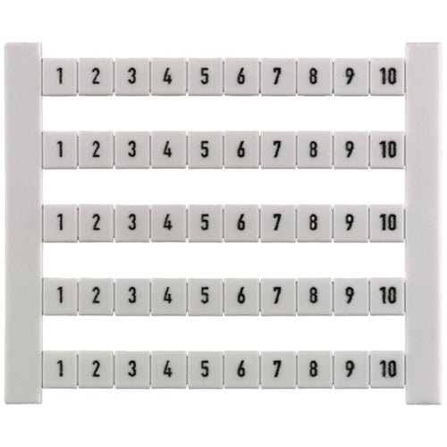 Numeración para bornes 10 tiras del 51 al 100 | DEK 6 FW 51-100