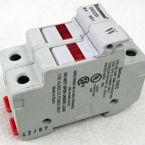 Portafusible modular para fusibles cilíndricos de 10 x 38MM con iluminación | CHCC2DI