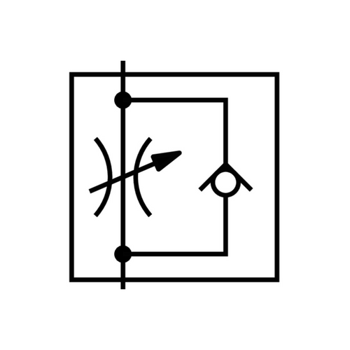 Válvula de estrangulación y antirretorno instalación en tubería GR