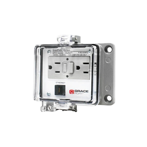 Tomas de seguridad con puertos RJ45, CAT5 y 120VAC cierre tipo prensa de 304 SST | P-R2-K3RF0