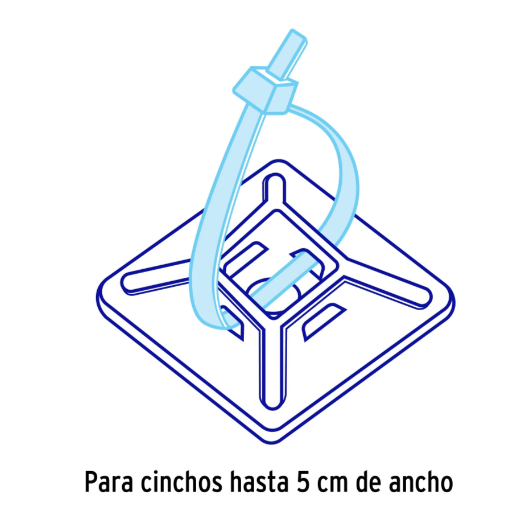 HC-25 | Montaje autoadhesivo cuadrado para amarras plásticas