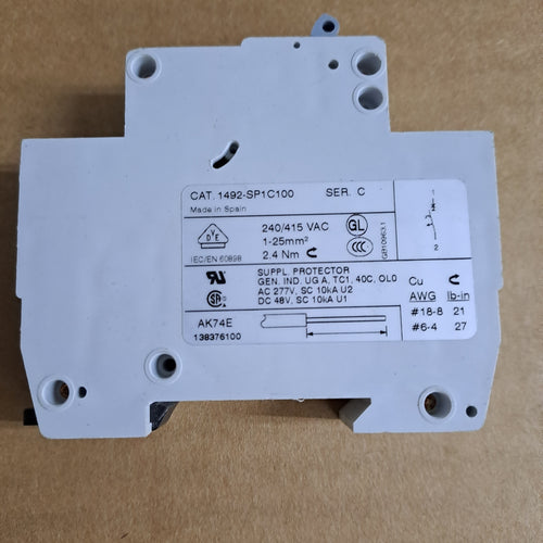 Breaker IEC suplementario Curva C Polo 10 Amp | 1492SP1C100