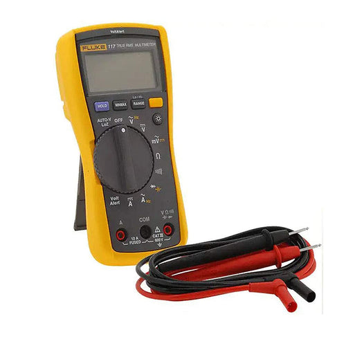 Multímetro digital para electricistas con detector de voltaje sin contacto | Fluke 117.