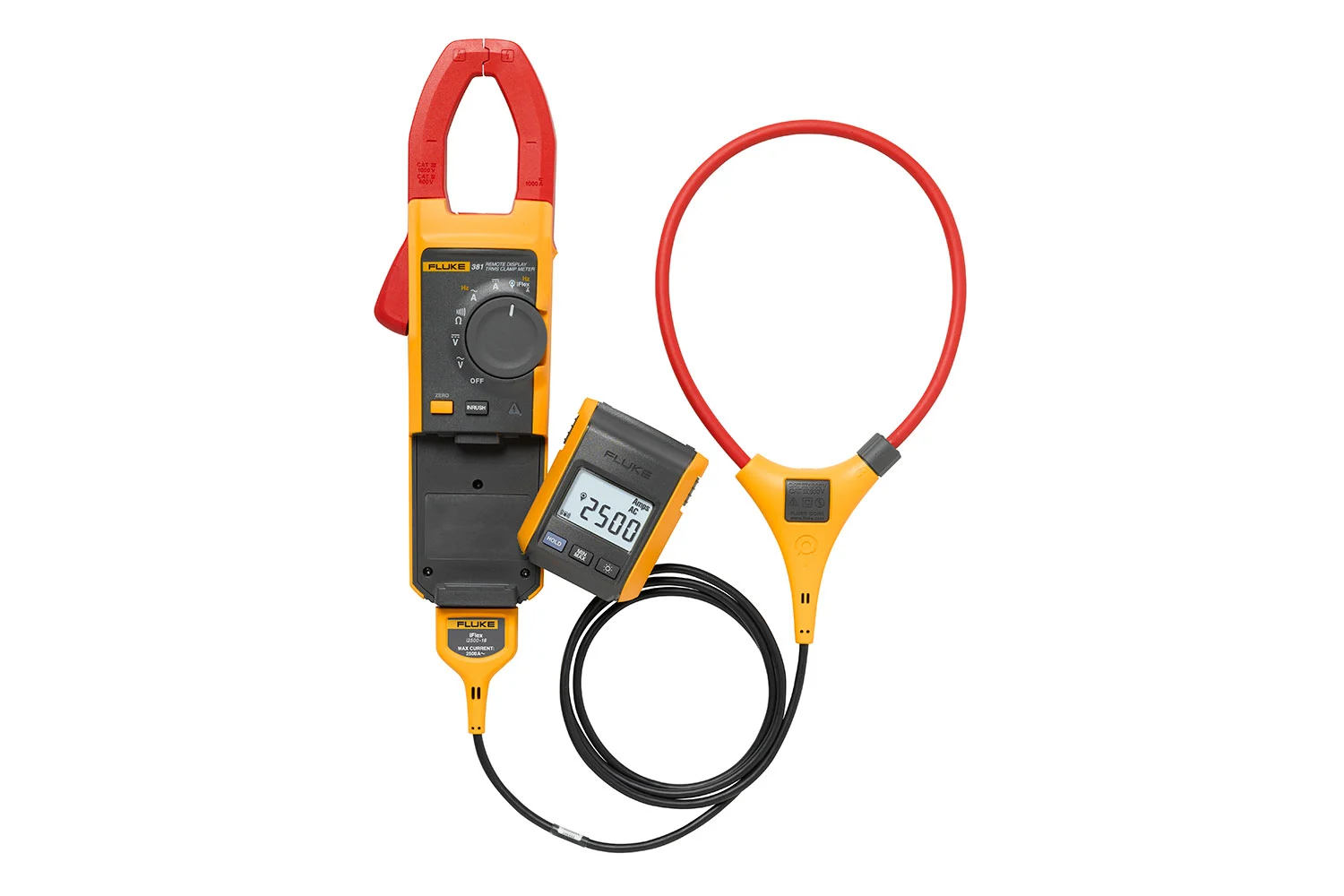 Pinza amperimétrica de CA/CC TRMS con pantalla extraíble y tecnología iFlex® | FLUKE-381/AECV