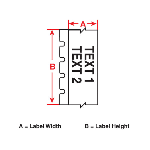 Cartucho de etiquetas (blanco sobre rojo), vinilo para interiores/exteriores- BMP41/51/53 | Varios tamaños