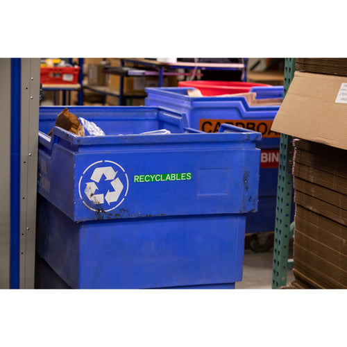 Cartucho de etiquetas (blanco sobre verde), vinilo para interiores/exteriores - BMP41/51/53 | Varios tamaños.