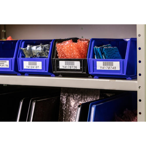 Cartucho de etiquetas 1 rollo (negro sobre blanco), vinilo - BMP51/53 | MC-1500-595-WT-BK.